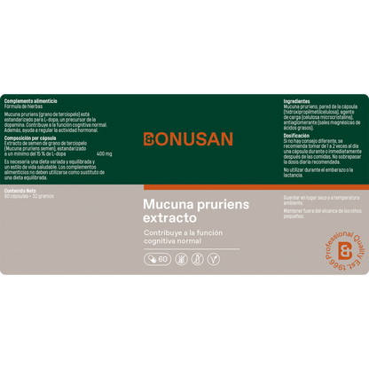Bonusan MUCUNA PRURIENS EXTRACTO 60 cápsulas