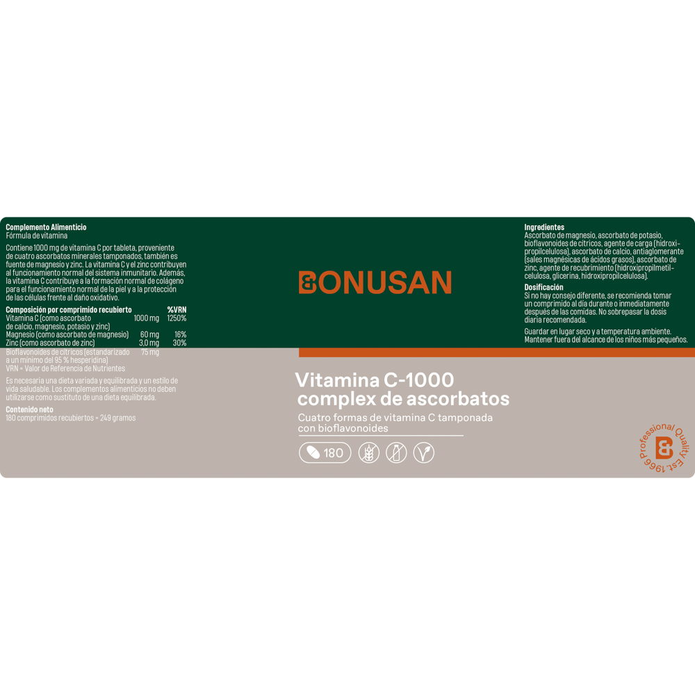 Vitamina C-1000 complex de ascorbatos 90 comprimidos
