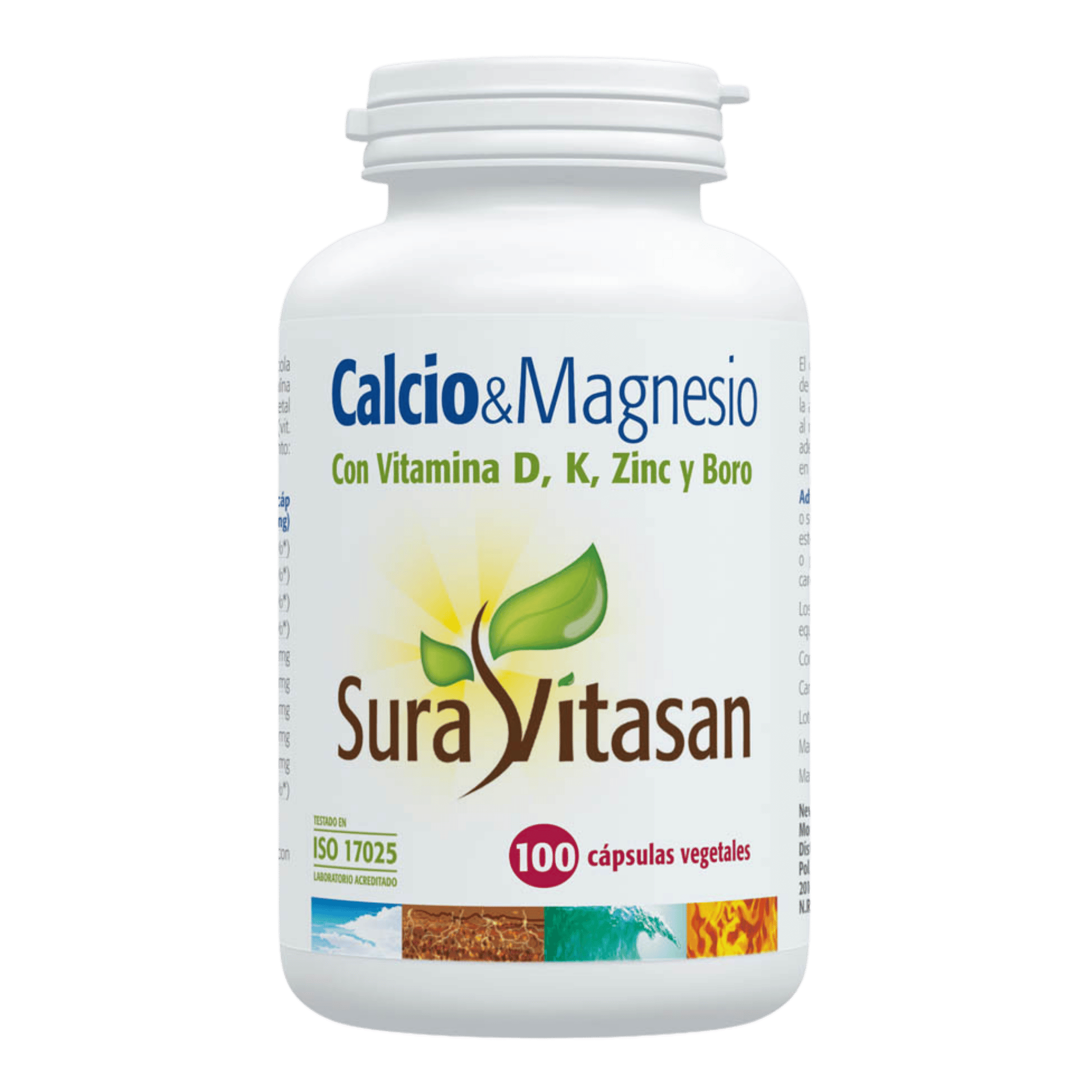 Calcio y Magnesio (con Vitamina D, Zinc y Boro) 100 cápsulas