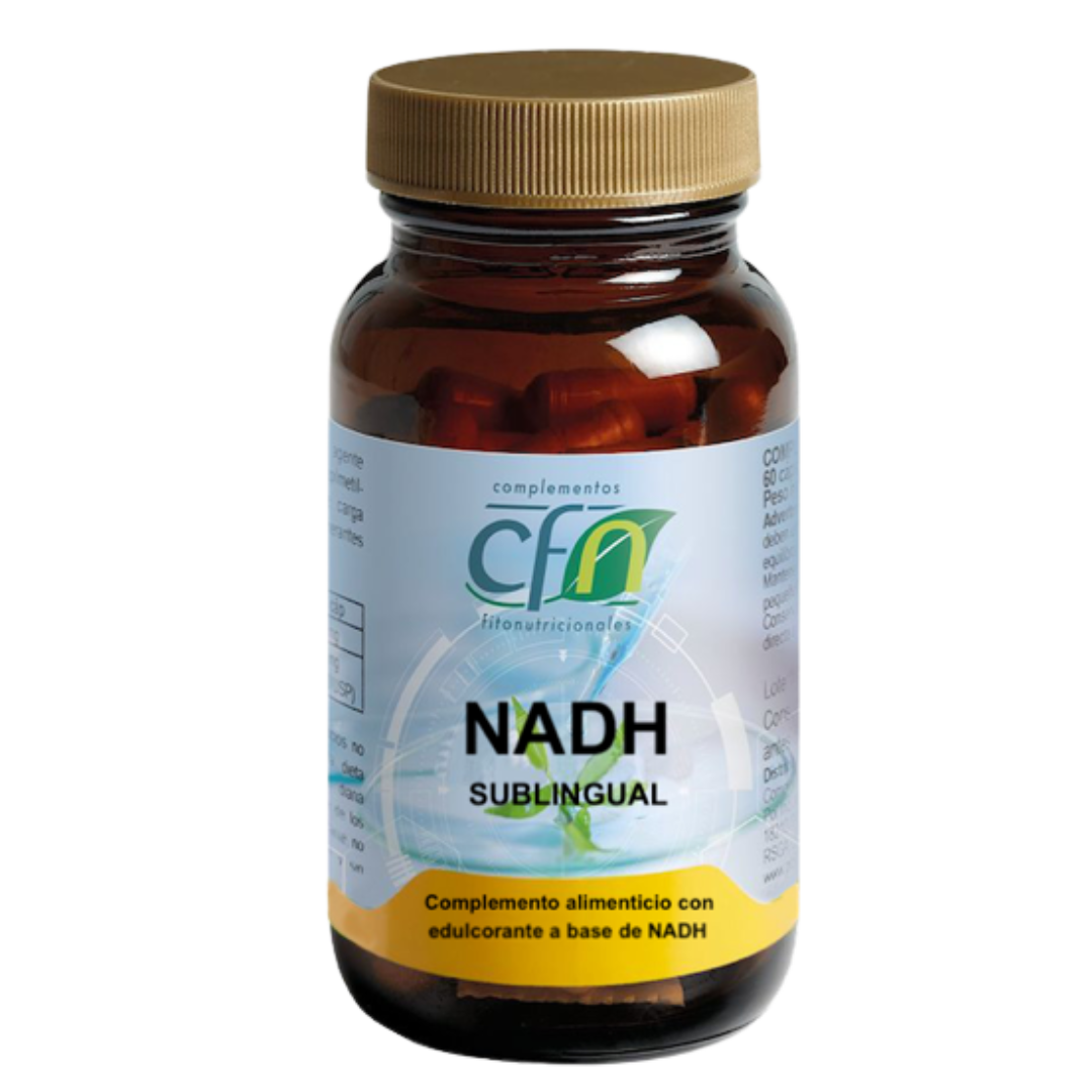 Envase de Cfn NADH Sublingual 30 comprimidos, suplemento alimenticio