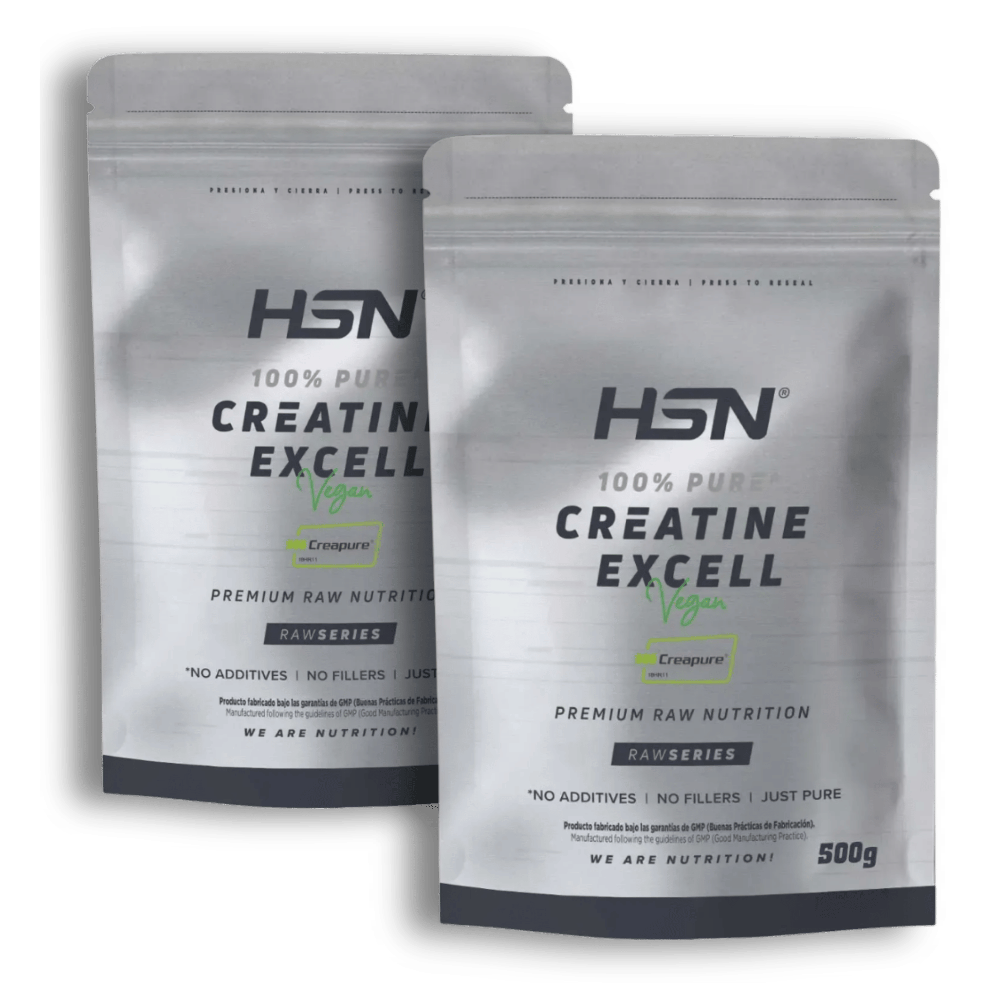 Creatina Excell Creapure en polvo 500 g (Pack 2 unidades)