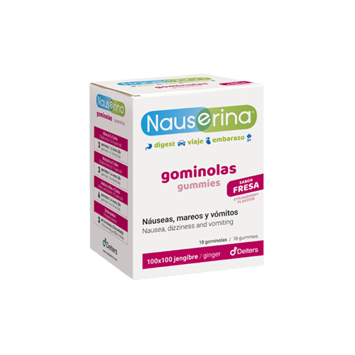 Envase de Deiters NAUSERINA 18 gominolas, suplemento alimenticio