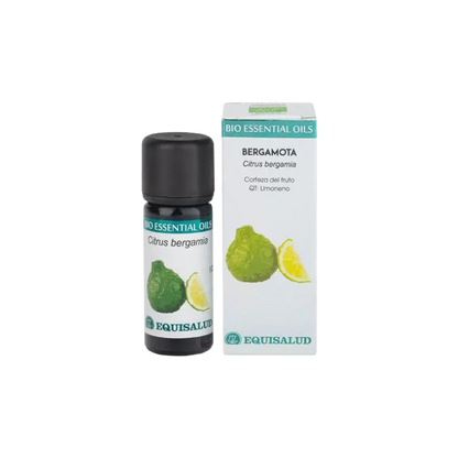 Envase de Equisalud ACEITE ESENCIAL DE BERGAMOTA 10 ml, suplemento alimenticio