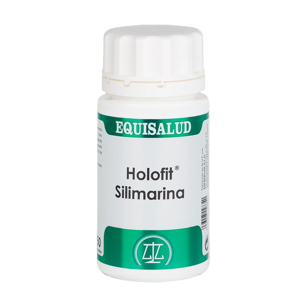 Envase de Equisalud Holofit SILIMARINA 50 cápsulas, suplemento alimenticio