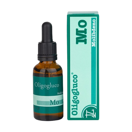 Envase de Equisalud OLIGOGLUCO MO molibdeno 31 ml, suplemento alimenticio