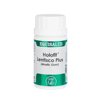 Envase de Equisalud Holofit LENTISCO PLUS 50 cápsulas, suplemento alimenticio