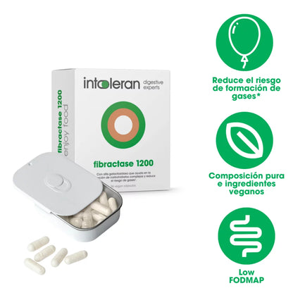 Intoleran FIBRACTASE 1200 (FORTE) 36 cápsulas