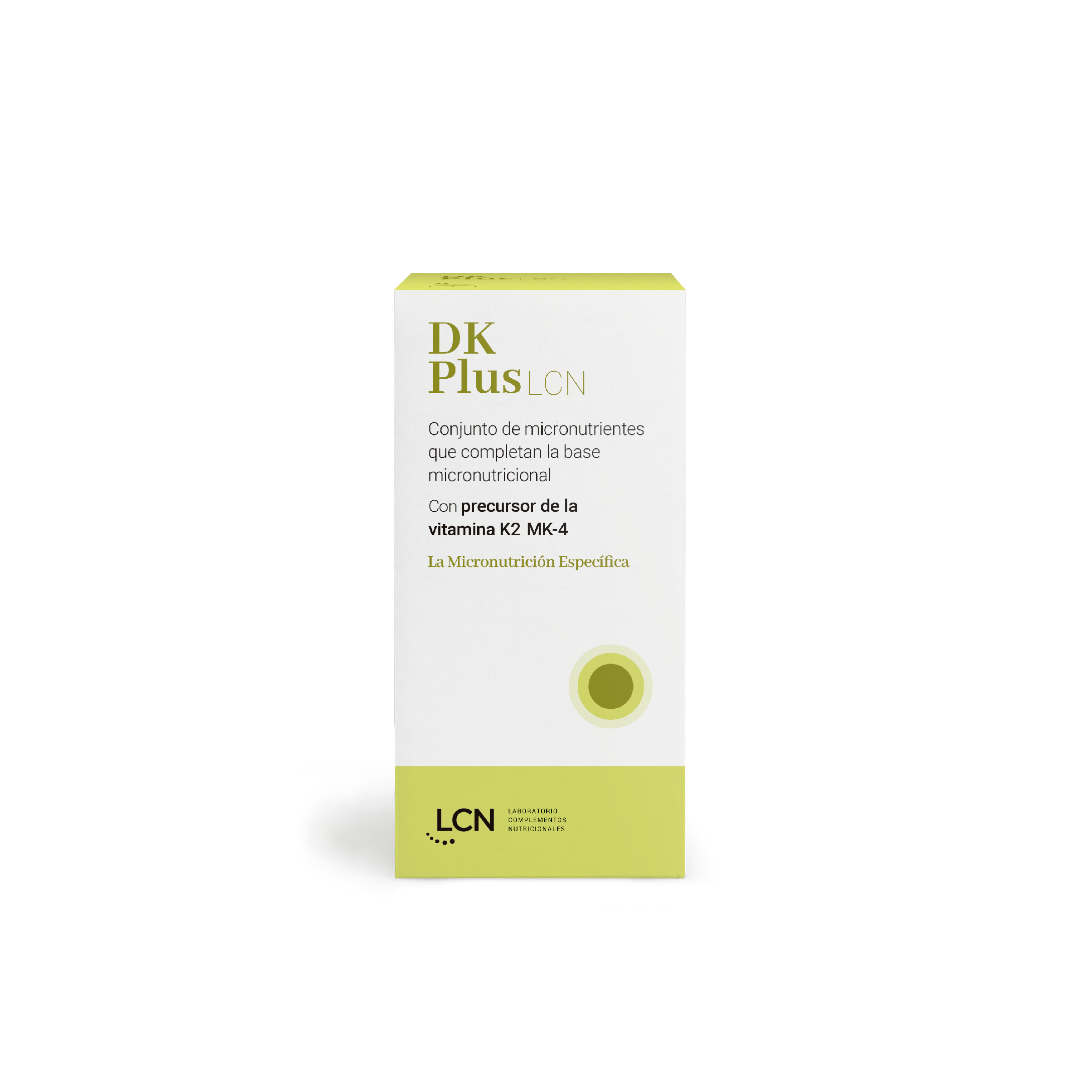 Envase de Lcn DK PLUS 60 cápsulas, suplemento alimenticio