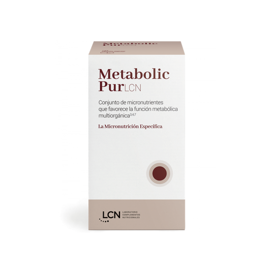 Envase de Lcn METABOLIC PUR 60 cápsulas, suplemento alimenticio