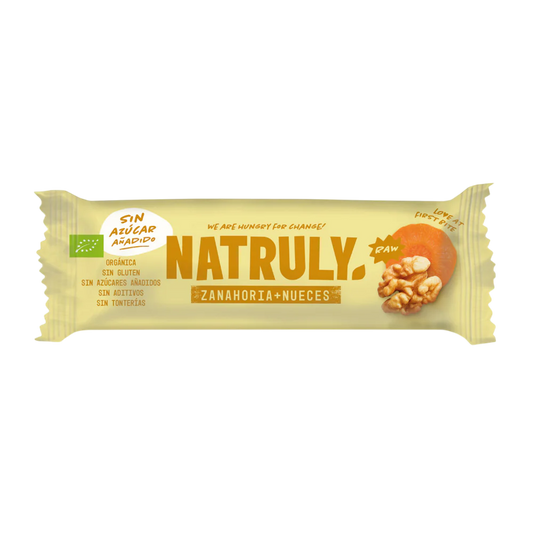 Natruly BARRITA RAW Zanahoria y Nueces 40 g BIO