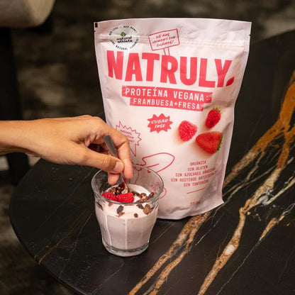 Natruly PROTEÍNA VEGANA Frambuesa y Fresa 350 g BIO