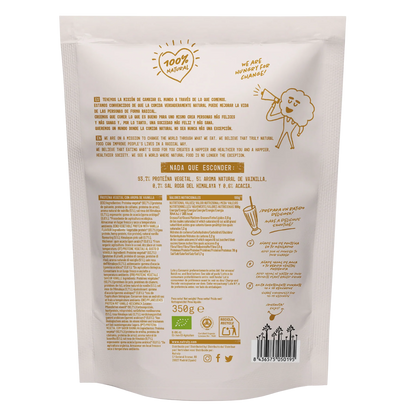 Envase de Natruly PROTEÍNA VEGANA Vainilla 350 g BIO - Pack 3x, proteína vegana