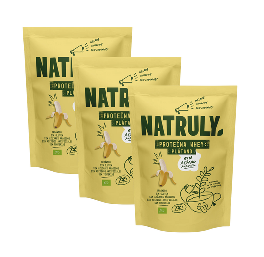 Natruly PROTEÍNA WHEY Plátano 350 g BIO - Pack 3x