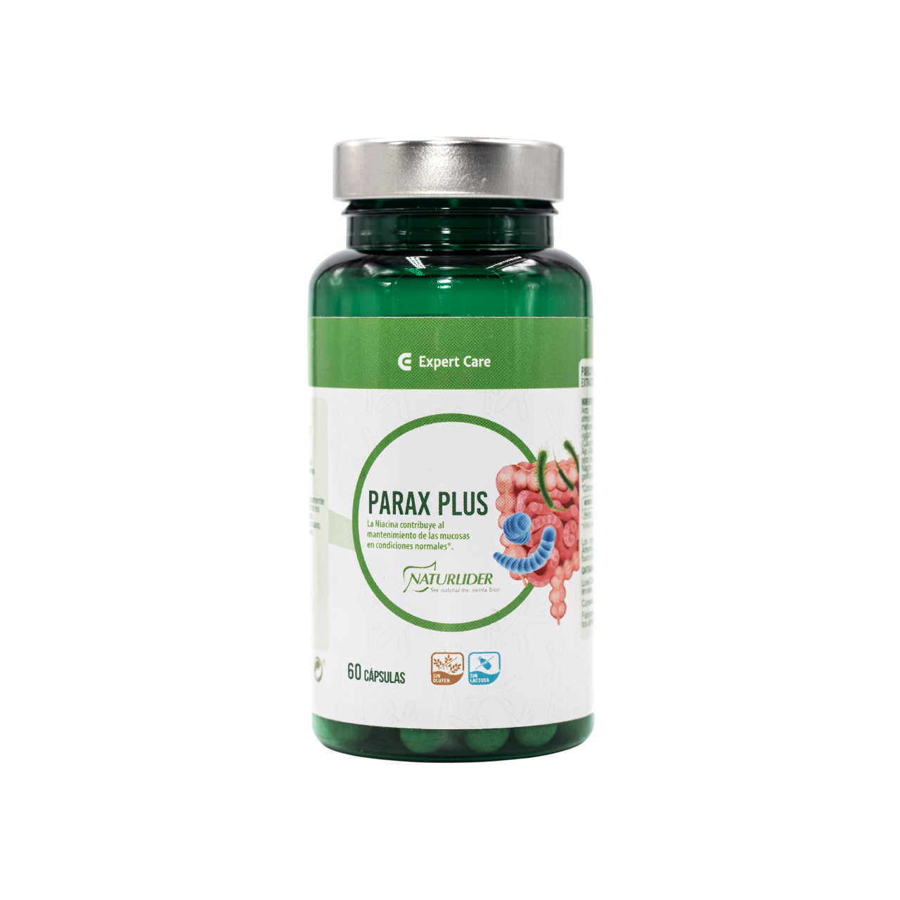 Envase de Naturlider PARAX PLUS 60 cápsulas vegetales, suplemento alimenticio