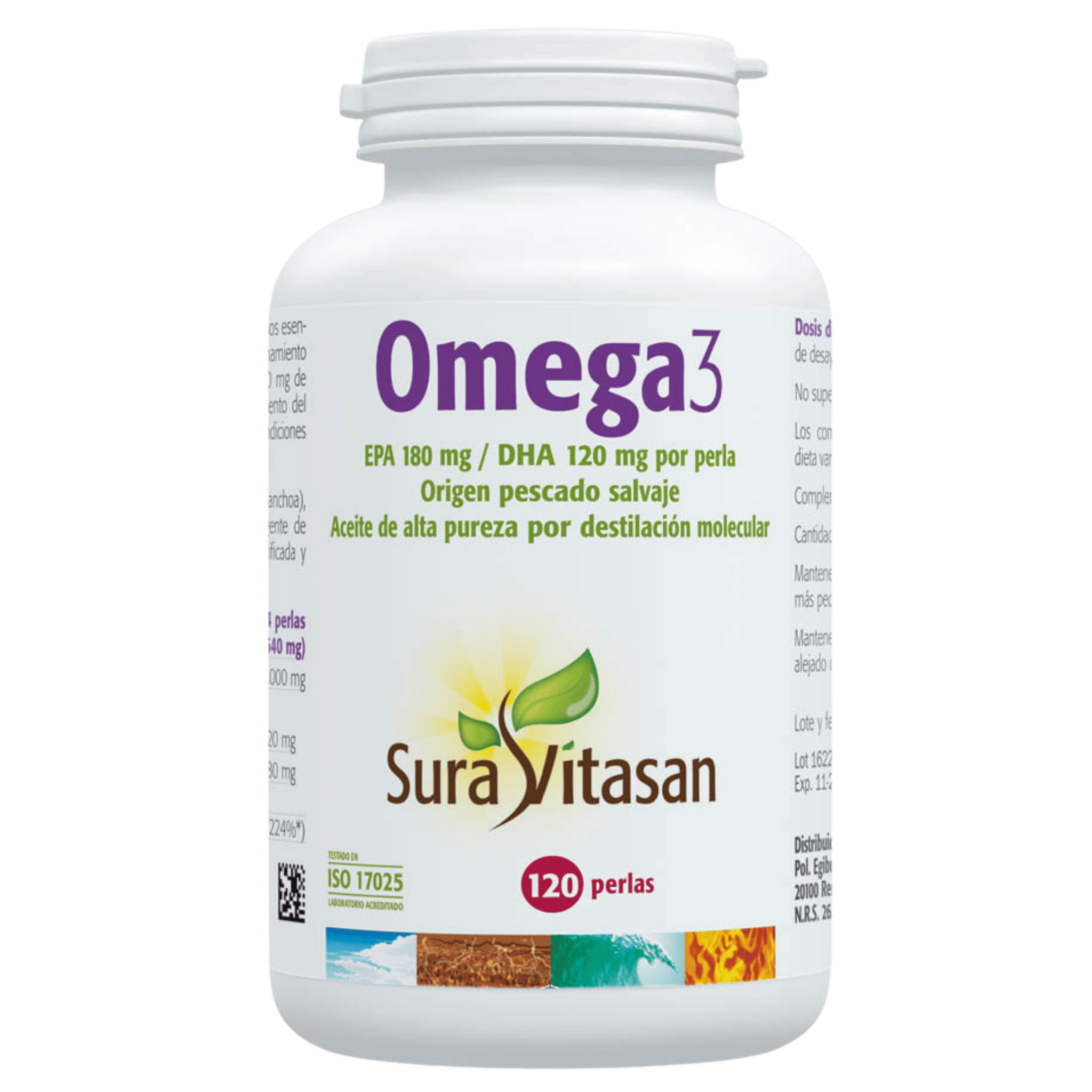 Omega 3 180 mg EPA y 120 mg DHA 120 perlas