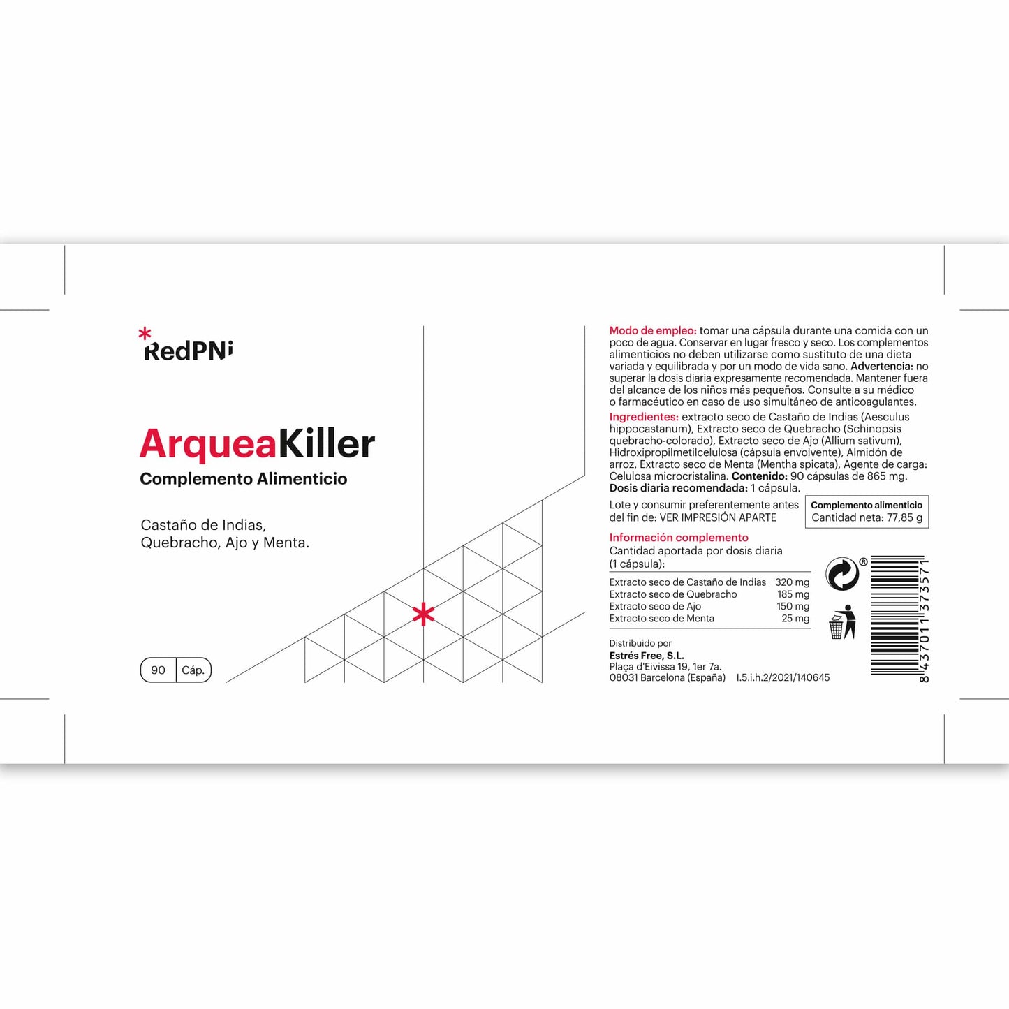 RedPNi ARQUEAKILLER 90 cápsulas
