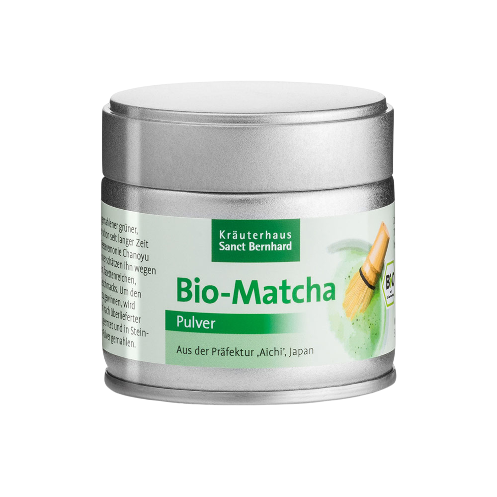 Envase de Sanct Bernhard Té MATCHA Orgánico 30 g, té verde