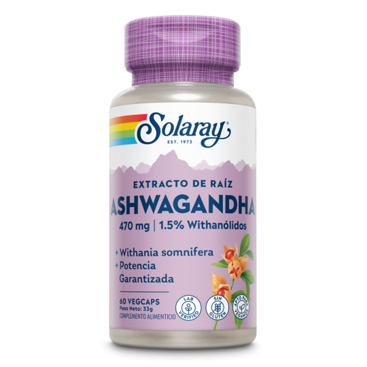 Solaray ASHWAGANDHA 60 cápsulas