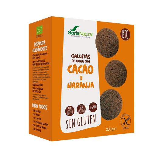 Soria Natural GALLETAS DE AVENA BIO con Cacao y Naranja 200 g