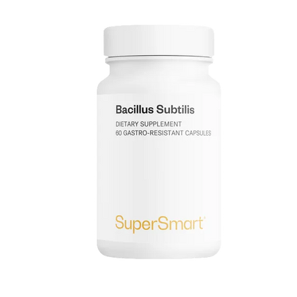 Envase de Supersmart BACILLUS SUBTILIS 60 cápsulas, suplemento alimenticio