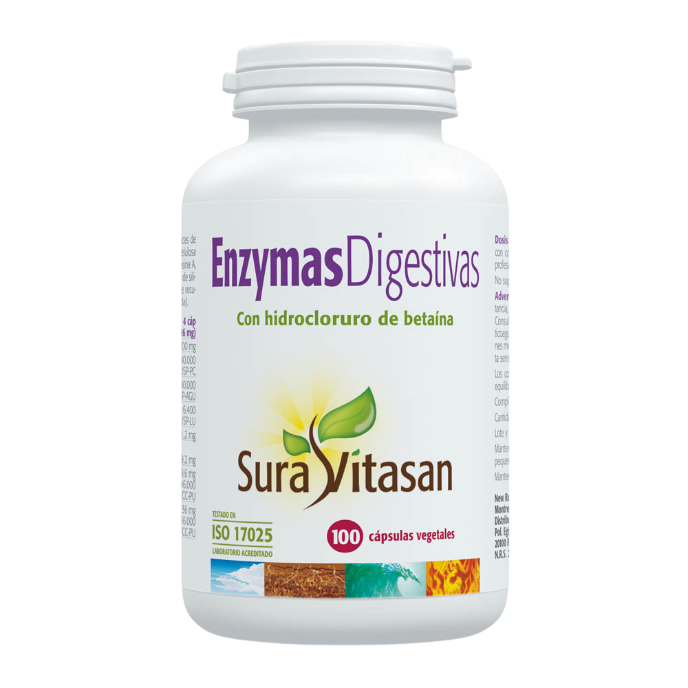 Sura Vitasan ENZIMAS DIGESTIVAS 100 cápsulas