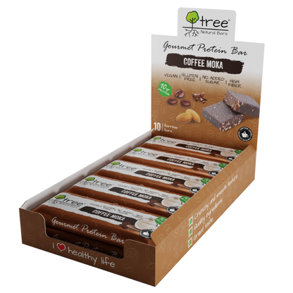Tree Natural Bars BARRITA DE PROTEÍNA Coffee Moka 50 g - Pack 10x