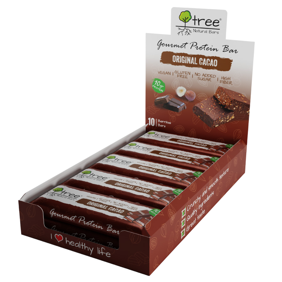 Barrita de proteína Original Cacao 50 g (Pack x 10)