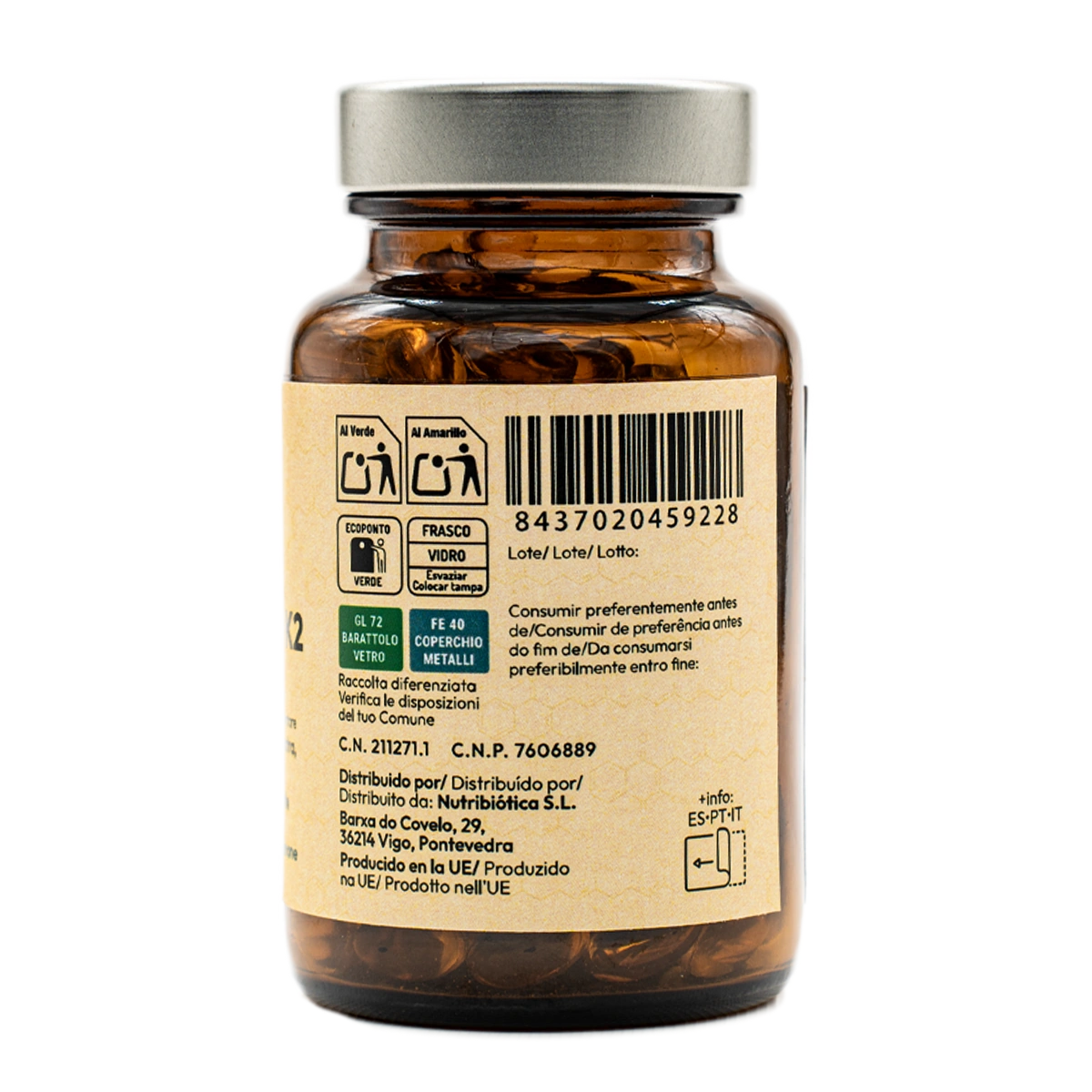 Vitamina D3+K2 120 perlas