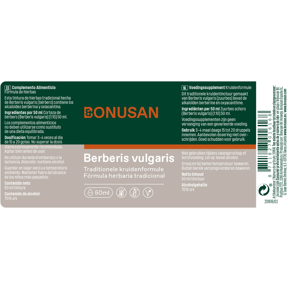 Bonusan Berberis vulgaris 50 ml tintura