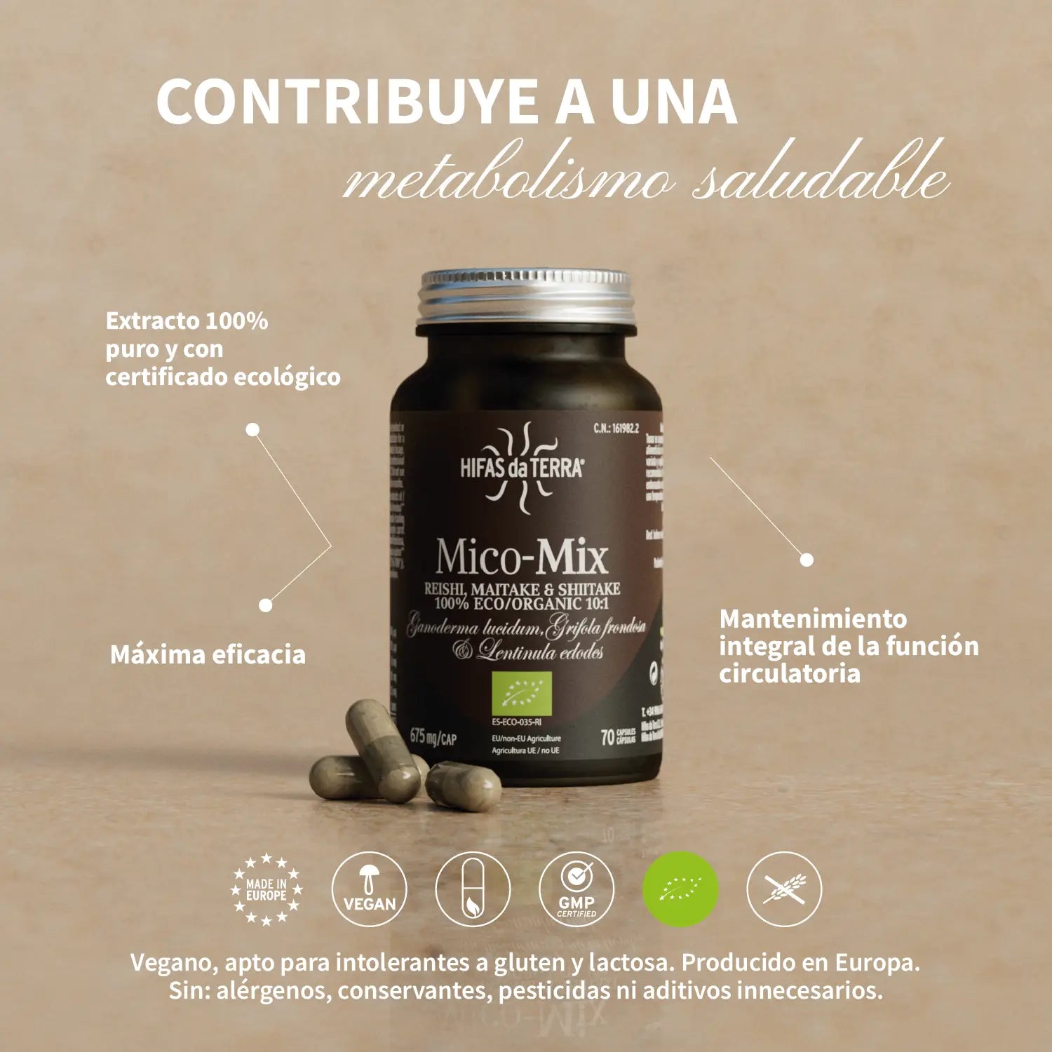 Mico-Five 70 cápsulas de Hifas da Terra