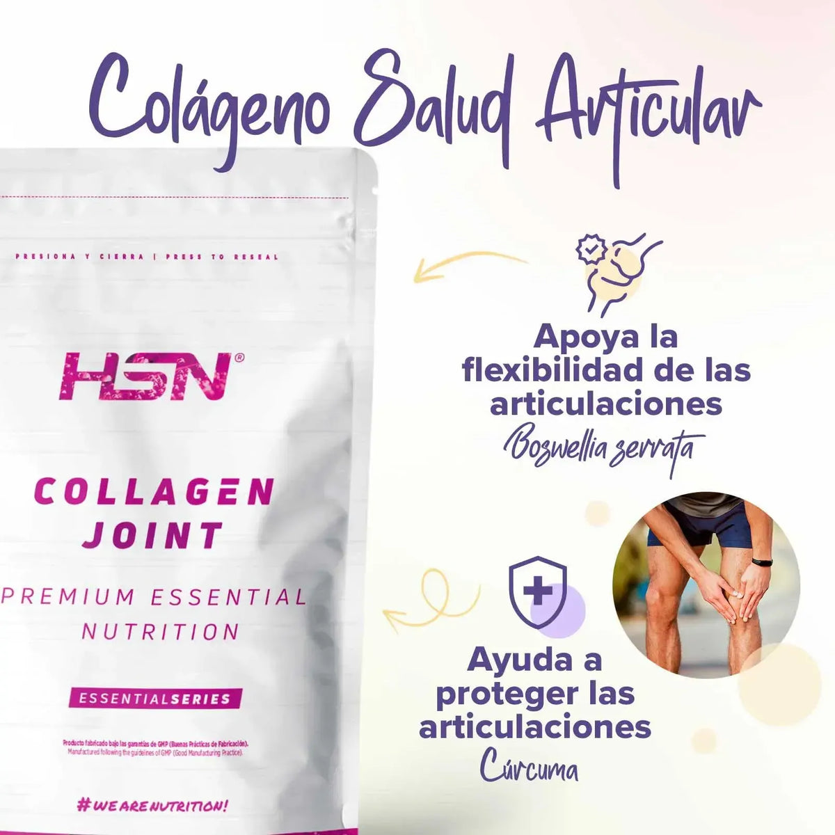 HSN Colágeno Salud Articular en polvo 500 g Melocotón Tropical