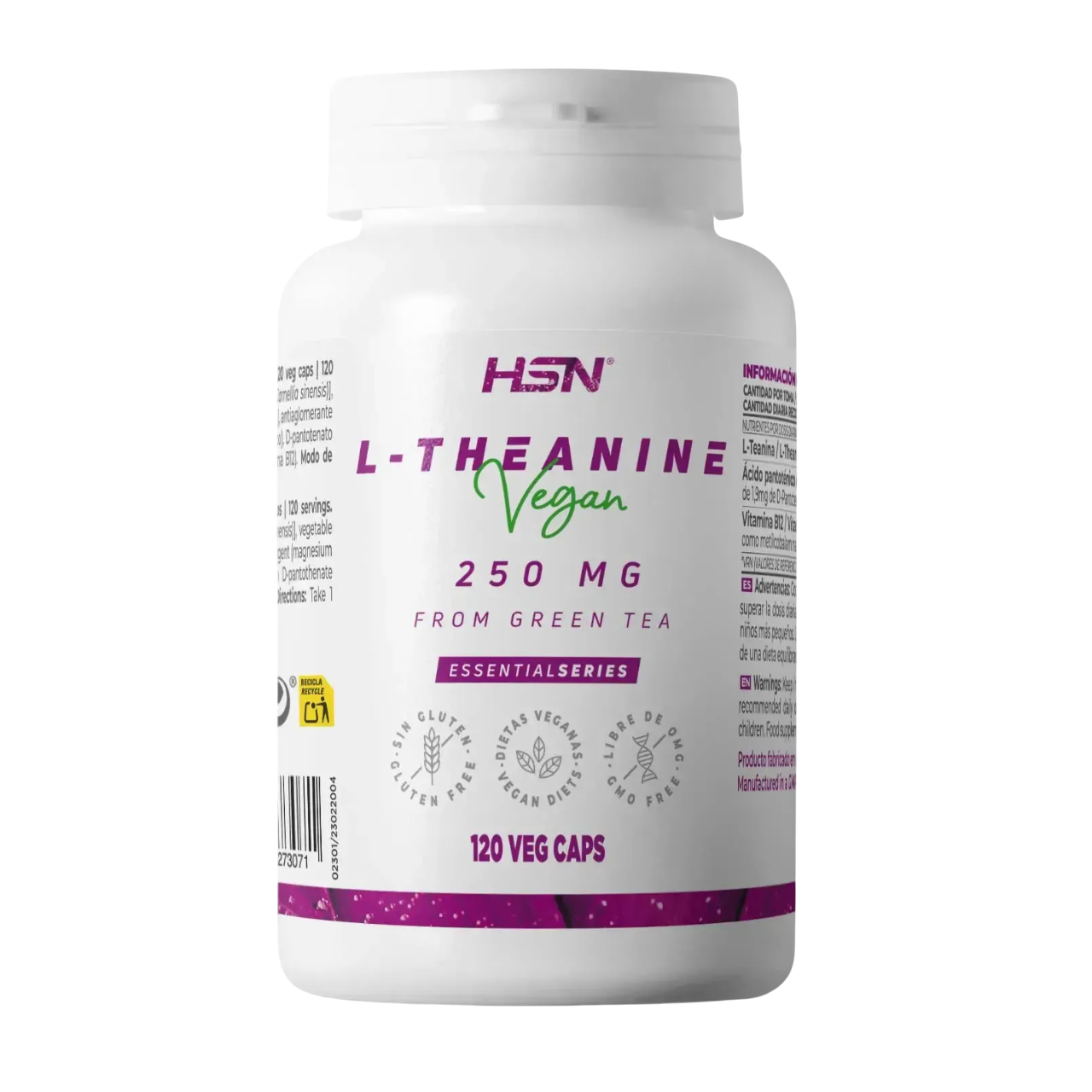 L-Teanina 250 mg 120 cápsulas de HSN