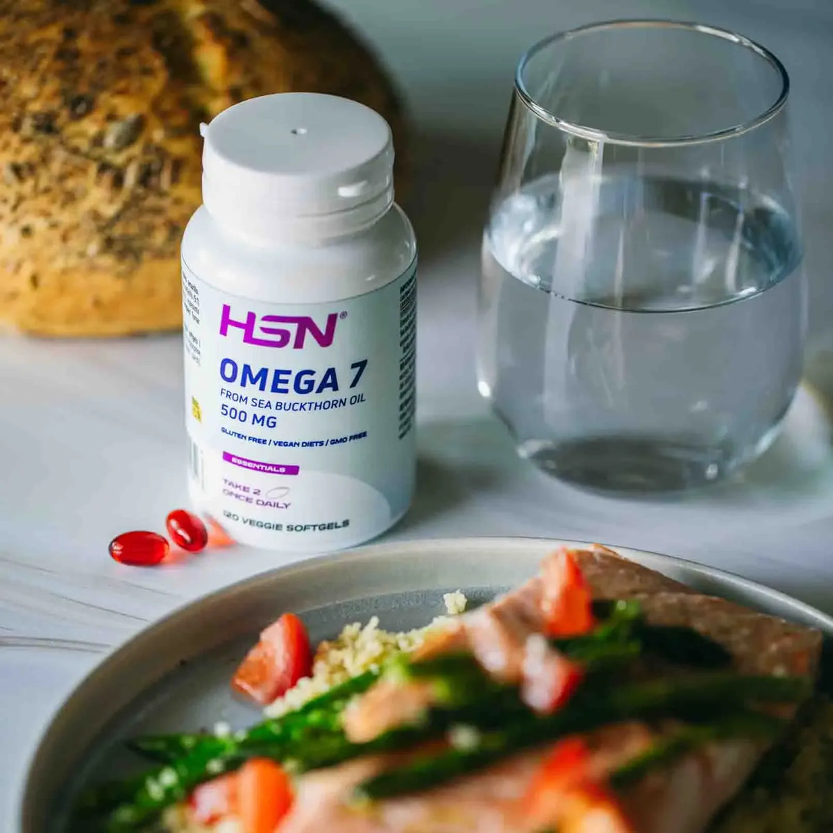 HSN Omega-7 Vegano Aceite de Espino Amarillo 500 mg 120 perlas