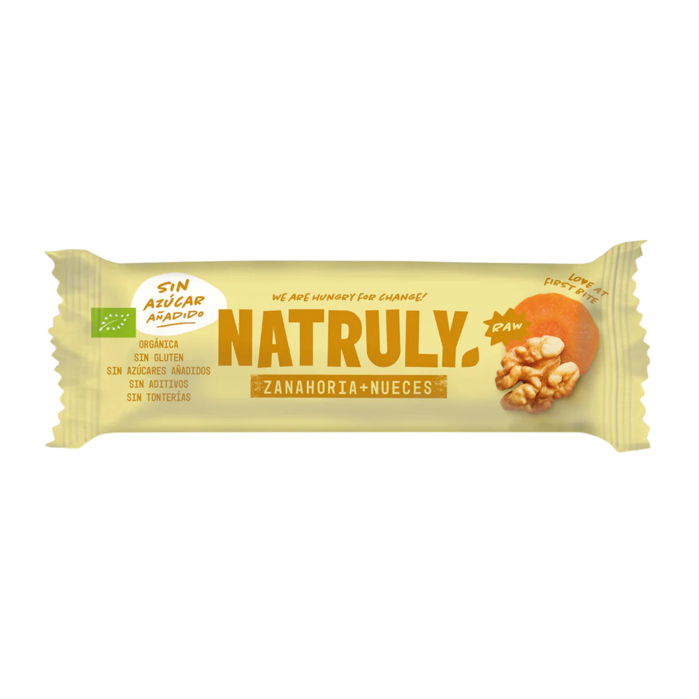 Barrita Raw Zanahoria y Nueces BIO 40 g de Natruly