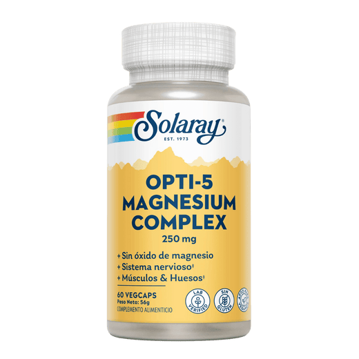 Solaray Complex Magnesium Opti-5 60 cápsulas vegetales
